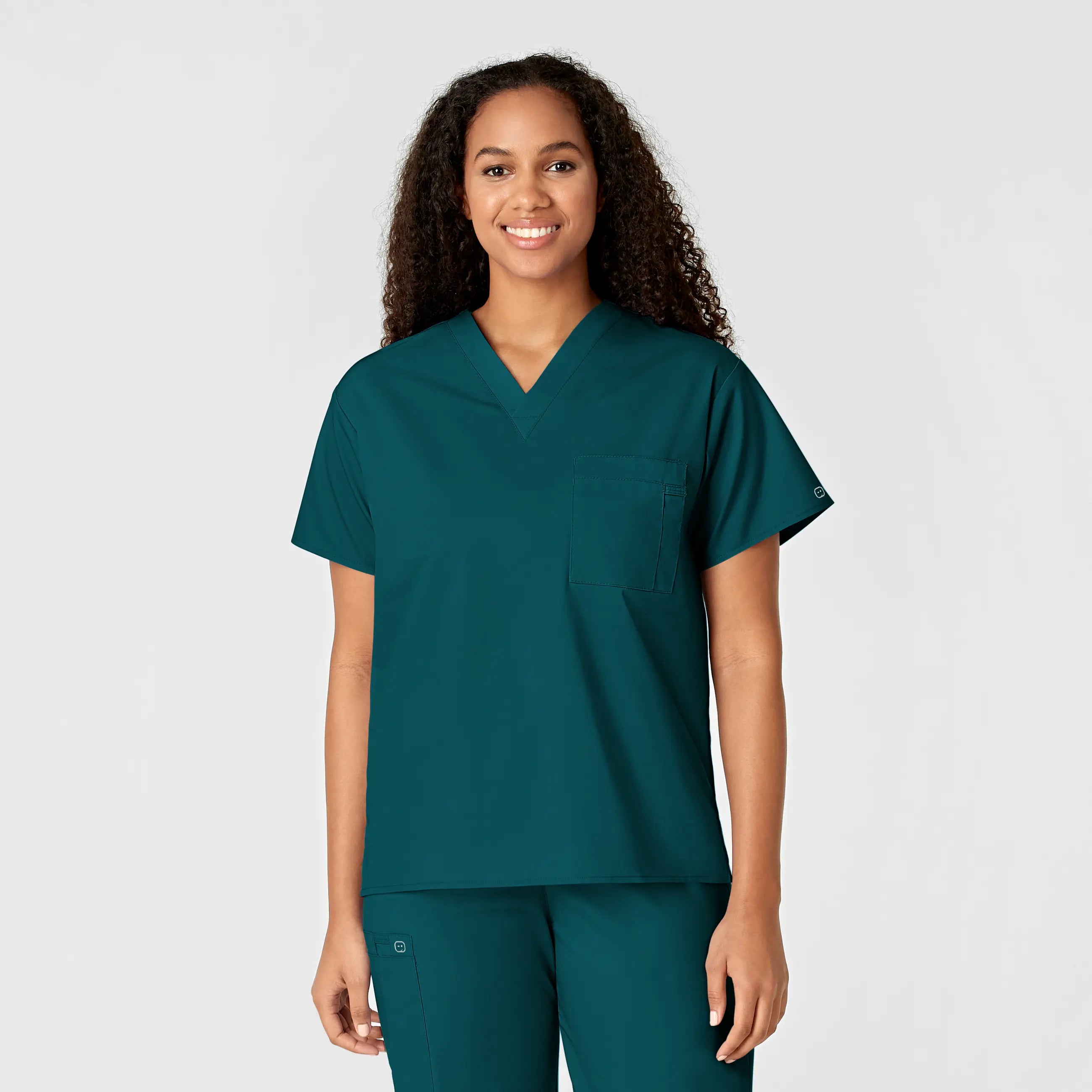 Unbeatable Deal Wink Unisex V-Neck Scrub Top - Caribbean Blue
