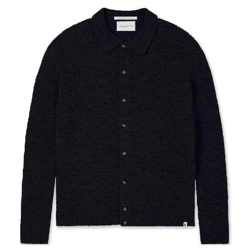 Now or Never Navy Hampton Merino Wool Cardigan