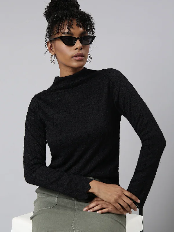 Weekend Savings Spree Women Black Solid Top