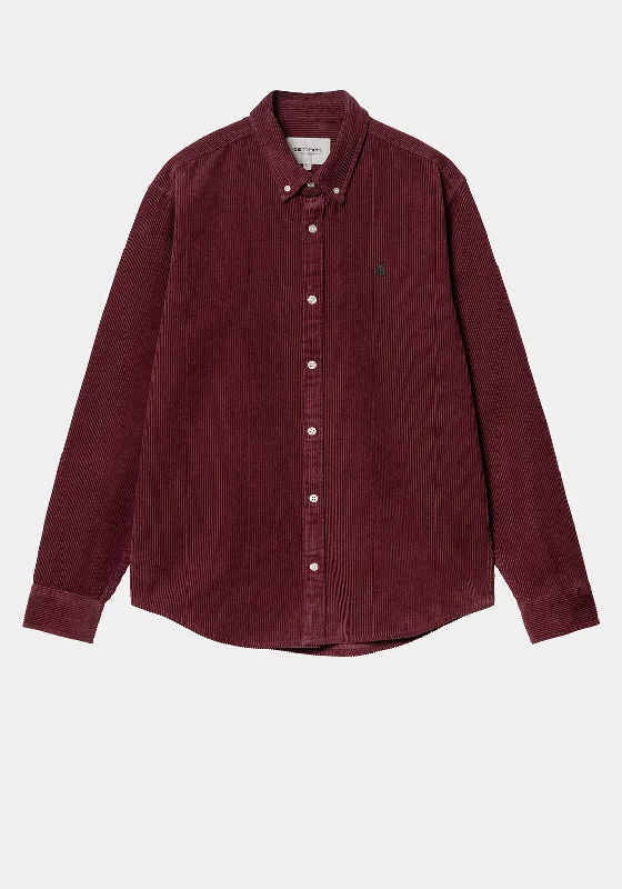 Weekend Bargains to Enjoy Carhartt WIP Madison Cord Overshirt, Wine
