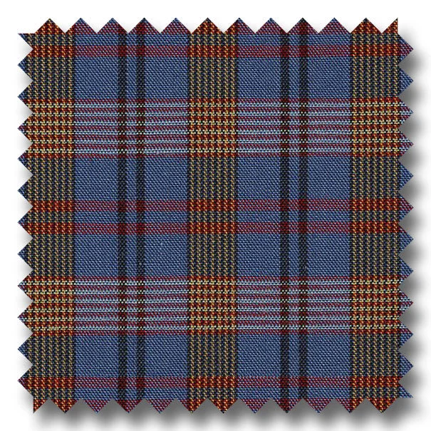 Weekend Savings Delight Blue, Brown and Multiple Plaid Poplin - Custom Dress Shirt