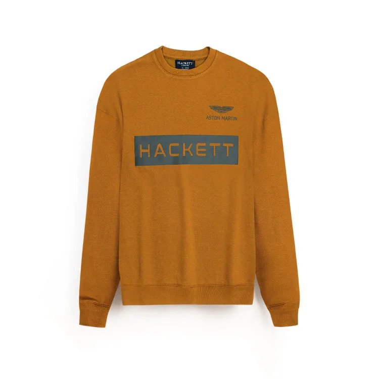 Weekend Offers That Delight HA - Men 'Mustard' Logo Patch Fleece Sweatshirt HA356
