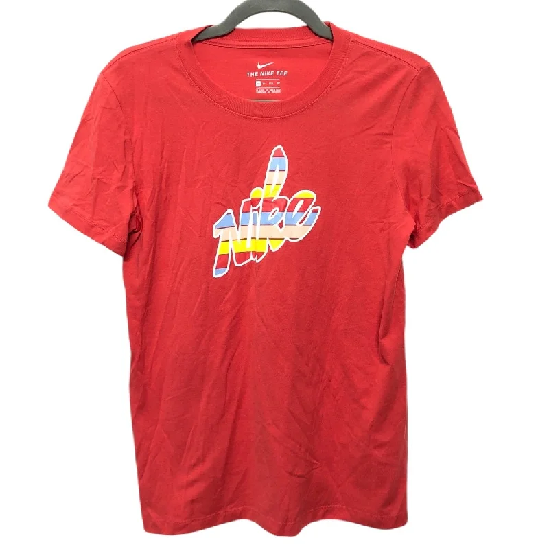 Weekend Savings Spectacular Top Short Sleeve Basic By Nike Apparel In Orange, Size: Xs