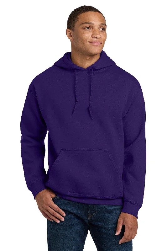 Weekend Discounts to Snag Gildan Mens Pill Resistant Hooded Sweatshirt Hoodie w/ Pouch Pocket - Purple