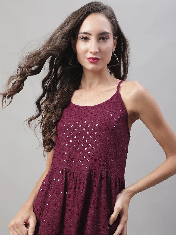 Weekend Specials to Delight Women's Chikankari Sequen Work Empire Top