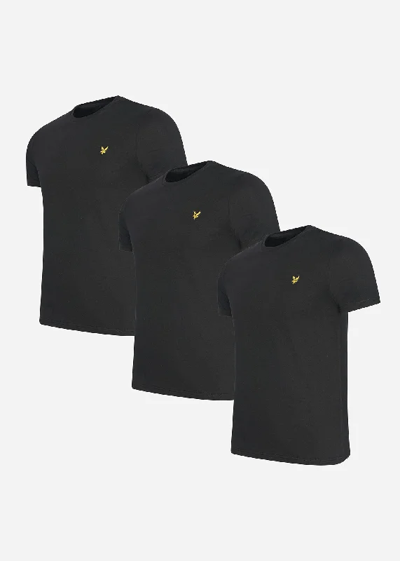 Referral Discount Plain t-shirt - jet black 3 pack