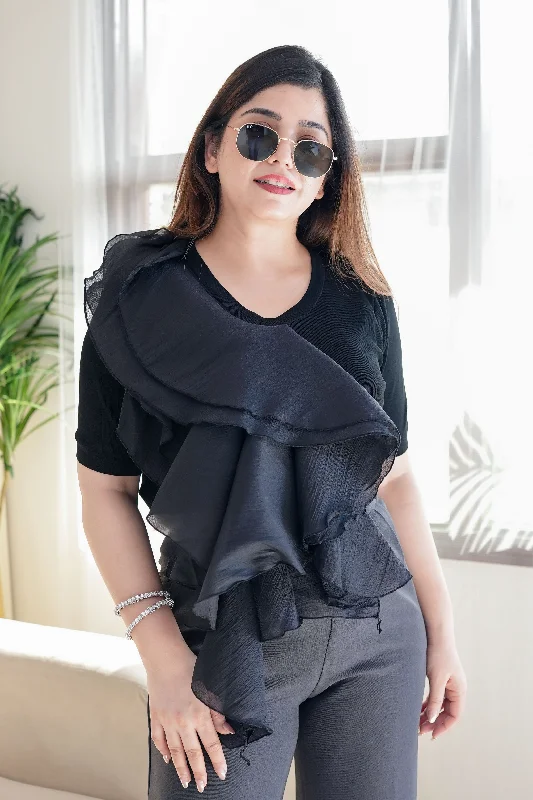 Weekend Bargains to Relish Sophia Black Frill Top