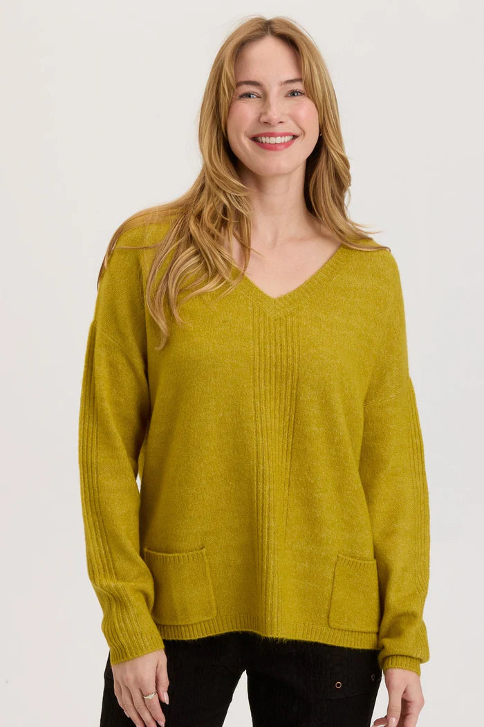 Deal of the Day Gresham V Neck Top - Bancha Tea