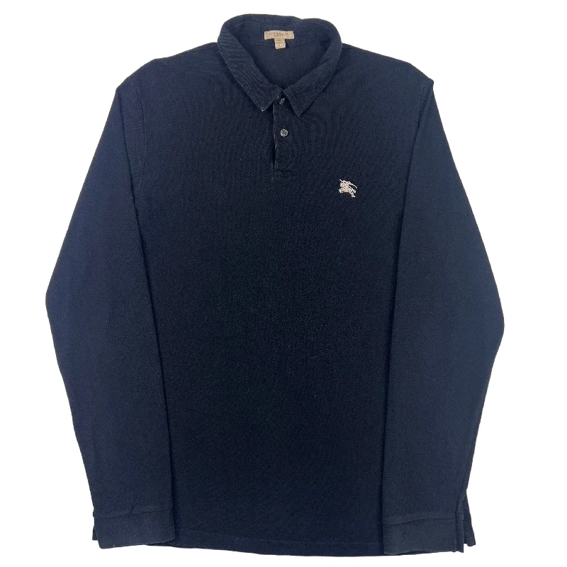 Special Buy Burberry Brit Polo Shirt Long Sleeve Black