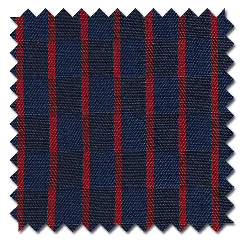 Weekend Offers That Tempt Red with Navy Grid Checks - Custom Dress Shirts