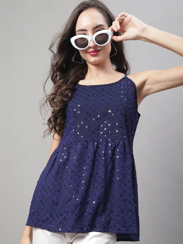 Weekend Discounts to Indulge In Women's Chikankari Sequen Work Empire Top