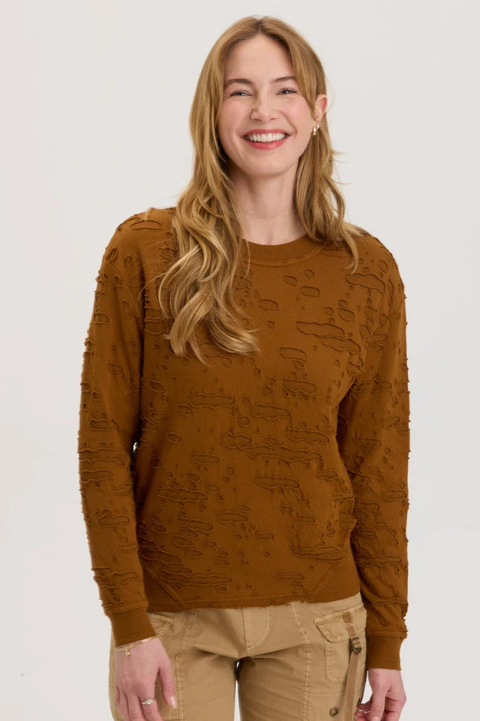 Unmissable Sale Pugh Long Sleeve Top - Gingerbread Pigment