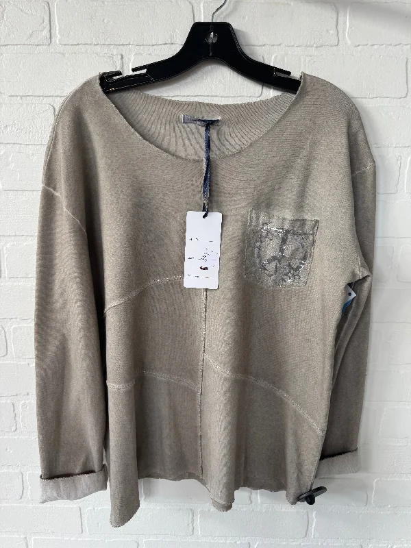Hot Buy Top Long Sleeve By Tempo Pairs In Brown, Size: S