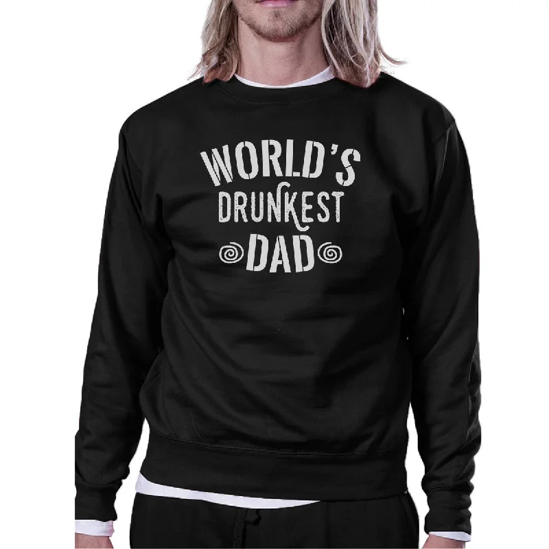 Weekend Deals That Sparkle World's Drunkest Dad Unisex Black Sweatshirt Funny Fathers Day Gift