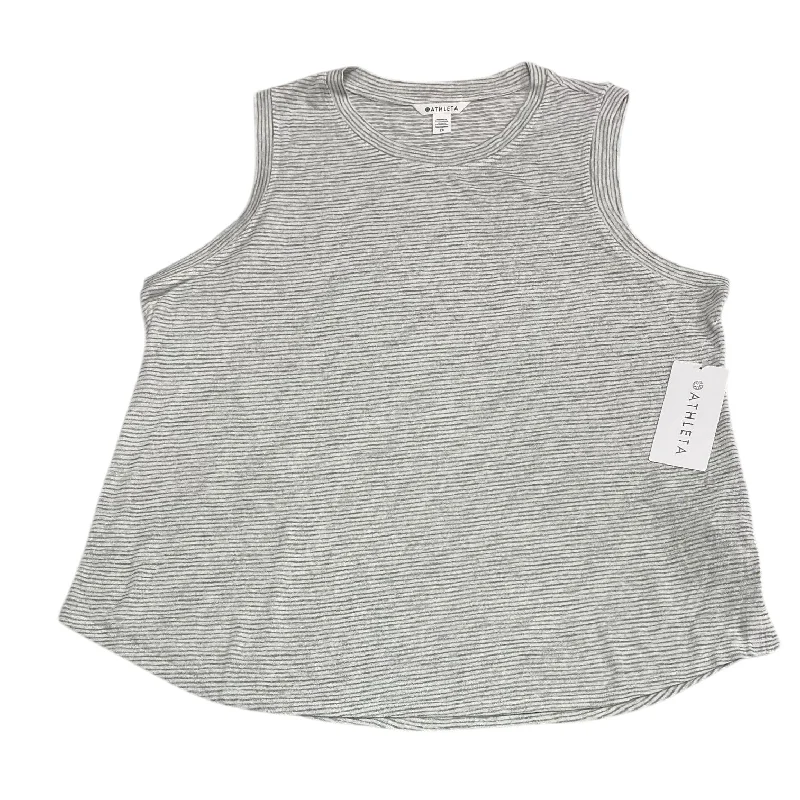 The Best Deal Athletic Tank Top By Athleta In Grey & White, Size: 2x