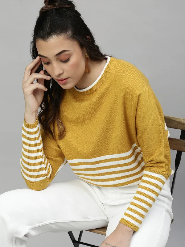 Weekend Bargains to Celebrate Women Self Design Mustard Top