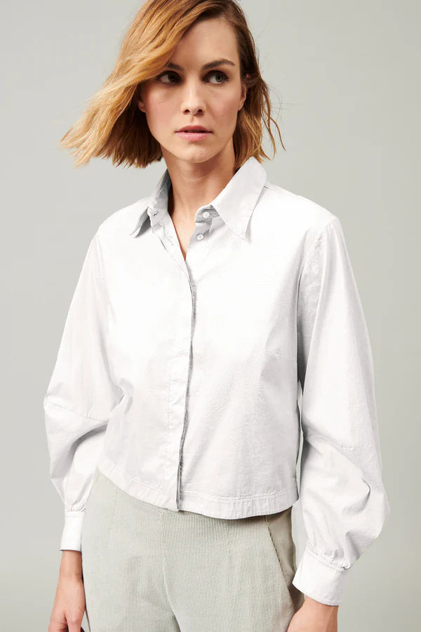 Reduced Price Stretch Cotton Poplin Shirt - Optical White