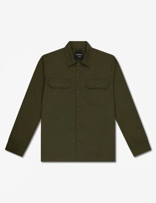 Price Drop Overshirt Ripstop Canvas - Army