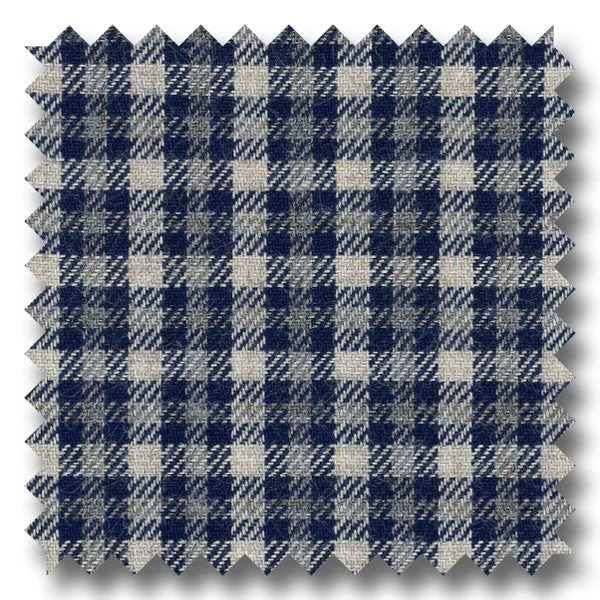 Now Available Gray and Navy Check Twill - Custom Dress Shirt