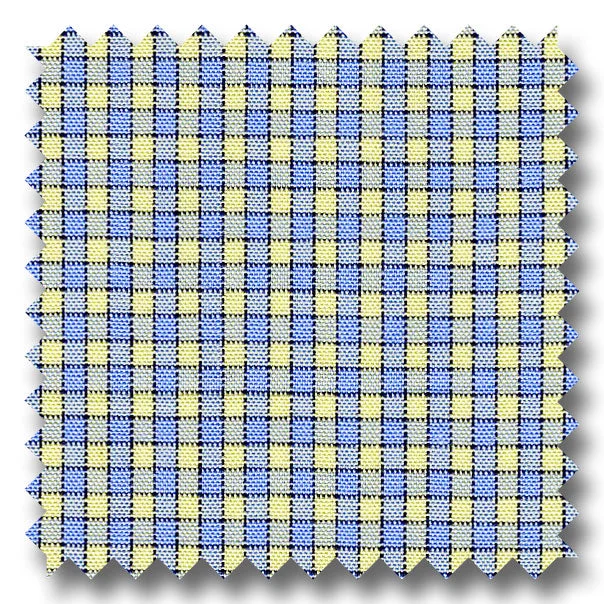 Weekend Deals to Make You Smile Blue and Tan Gingham Check Poplin - Custom Dress Shirt