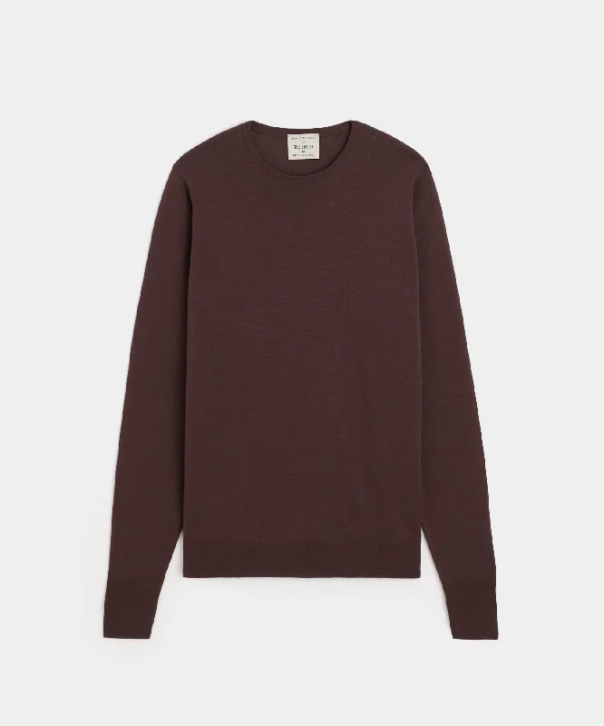 Massive Savings Todd Snyder x John Smedley Long Sleeve Crew in Truffle