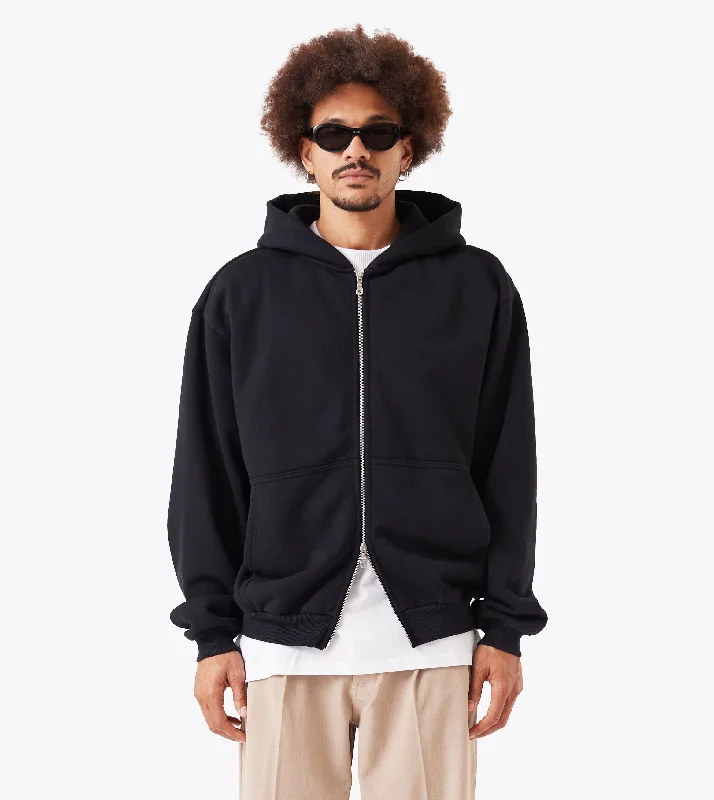 Weekend Special Box Zip Hood Black