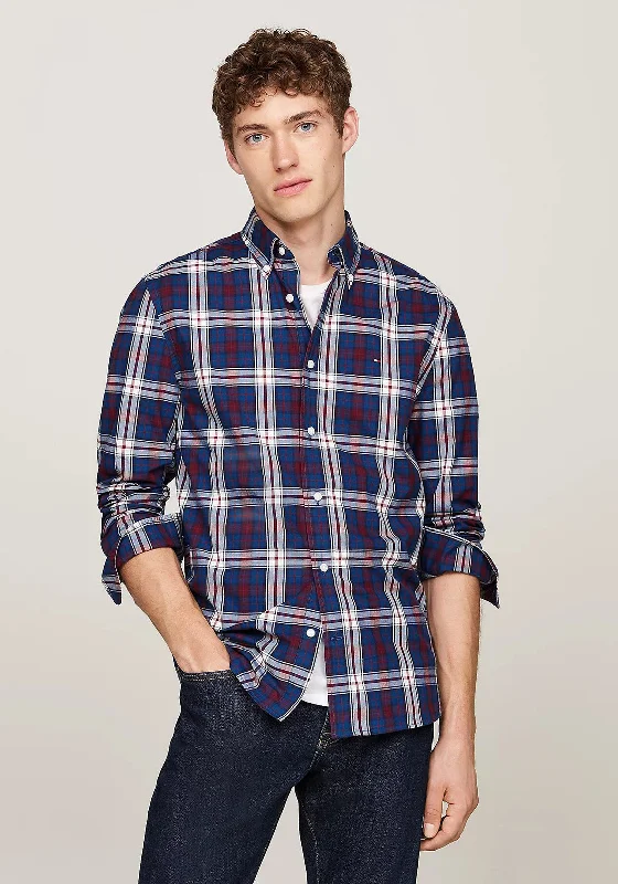 Act Now Tommy Hilfiger Tommy Tartan Shirt, Deep Indigo & Wine