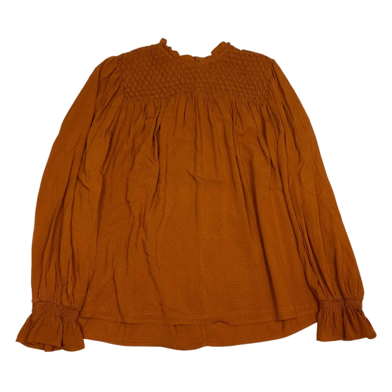 Year-End Clearance Top Long Sleeve By A New Day In Orange, Size: Xl