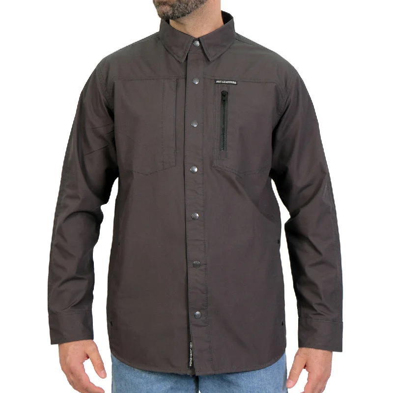 Best Seller Hot Leathers RSM1001 Men's Black Performance Long Sleeve Riding Shirt