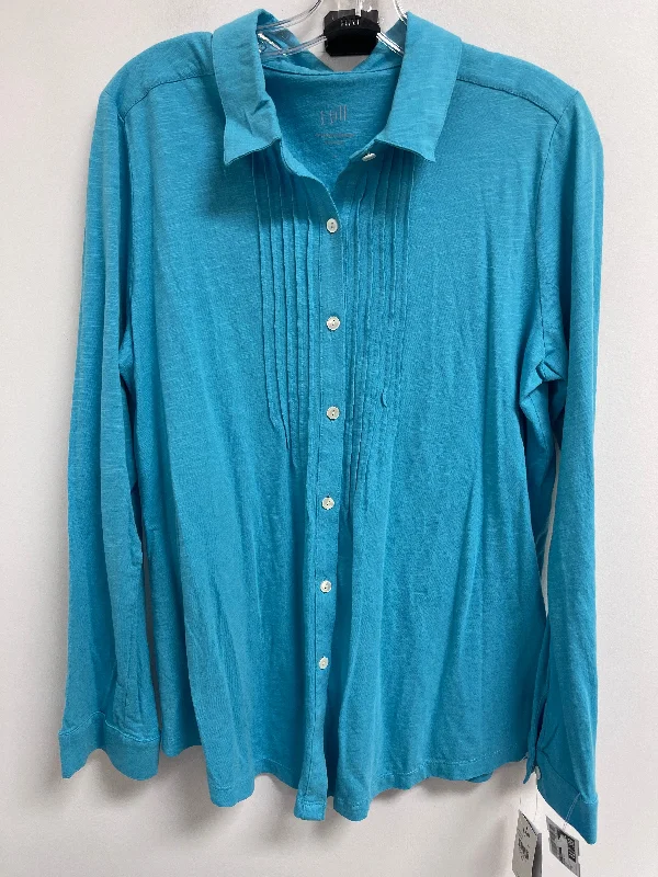 Weekend Deals That Wow Blouse Long Sleeve By J. Jill In Blue, Size: M