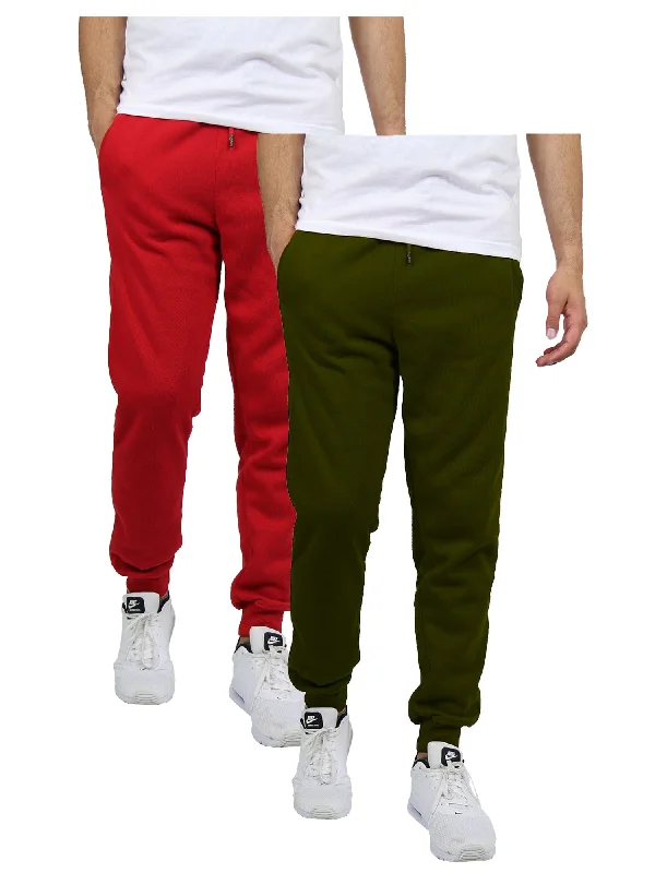 Huge Savings Galaxy By Harvic Men's Fleece Jogger Sweatpants (2-Pack )