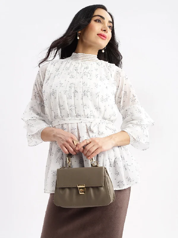 Weekend Savings Extravaganza Women Floral White Top