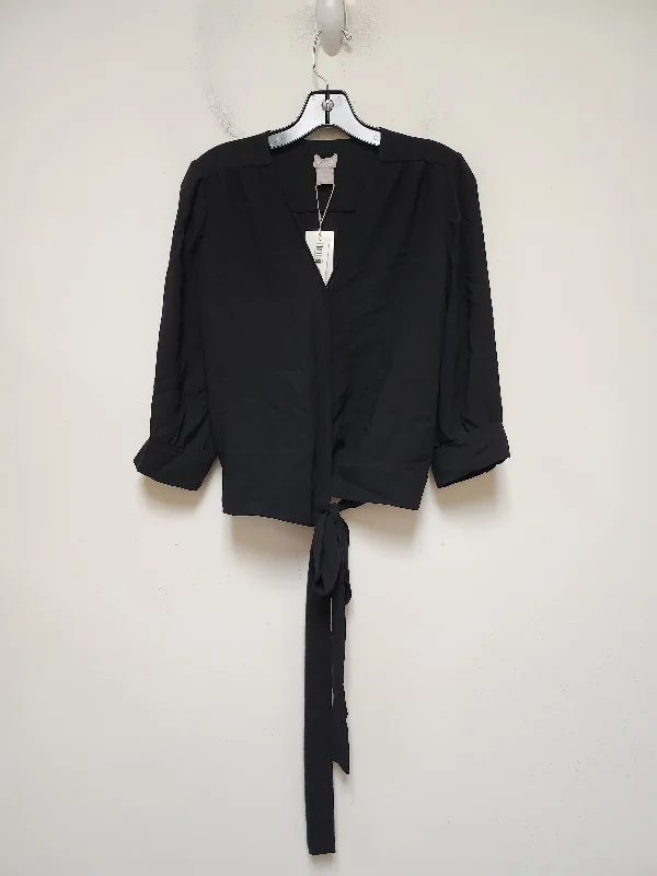 Weekend Deals to Make You Happy Top Long Sleeve By Chicos In Black, Size: Xs