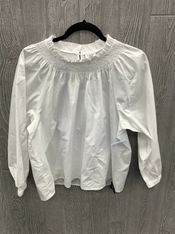 Steals and Deals Top Long Sleeve By J. Crew In White, Size: L