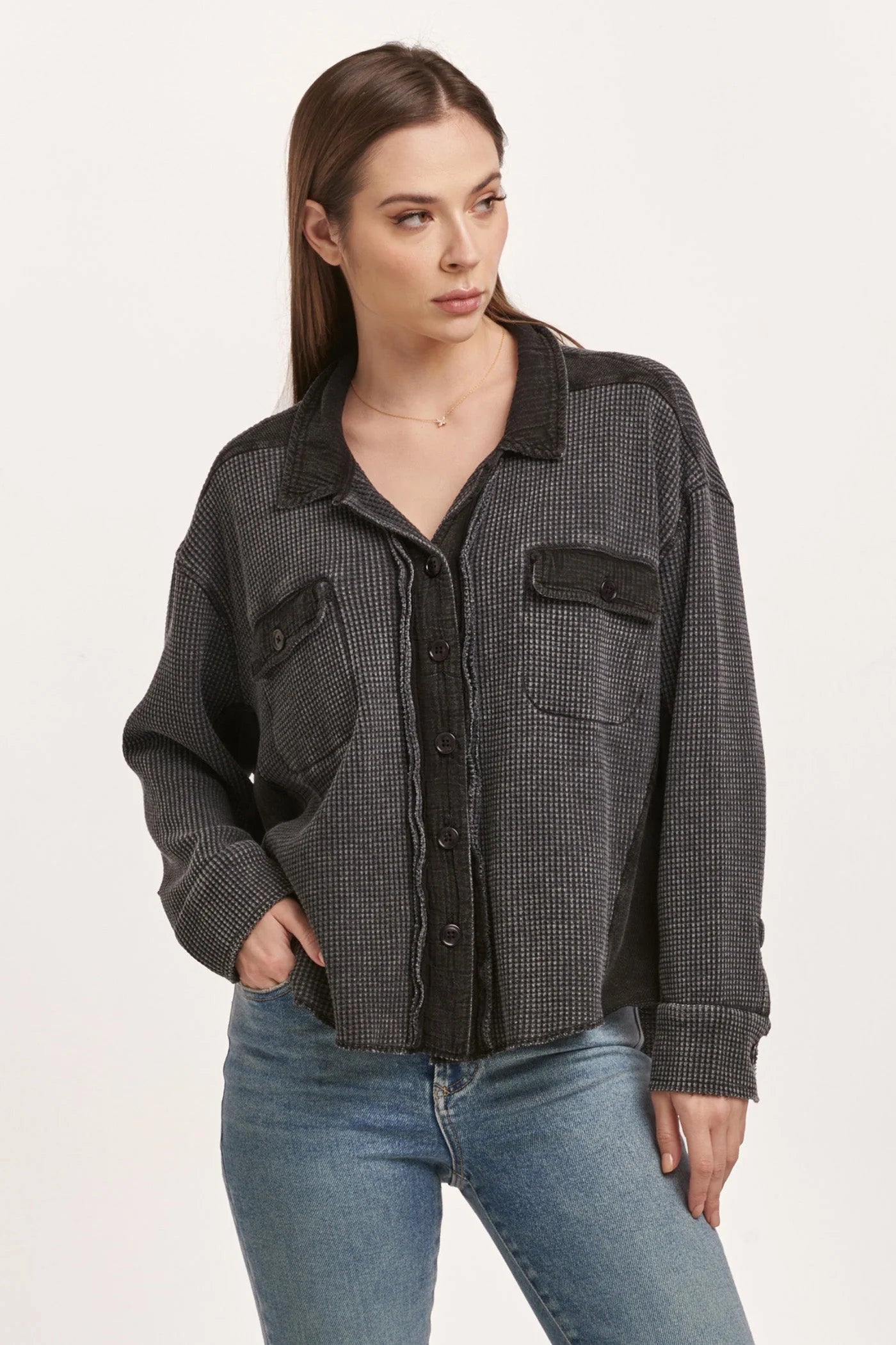 Weekend Discounts You Deserve Foster Thermal Shirt Jacket - Black