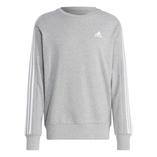 Great Bargain ADIDAS FRENCH TERRY 3-STRIPES SWEATSHIRT - MEN - GREY