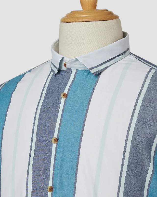 Can't Beat Blue Channel Striped Shirt
