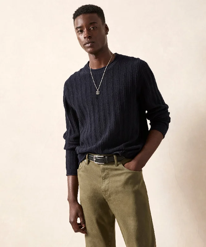 Best Choice Channel Crewneck in Navy