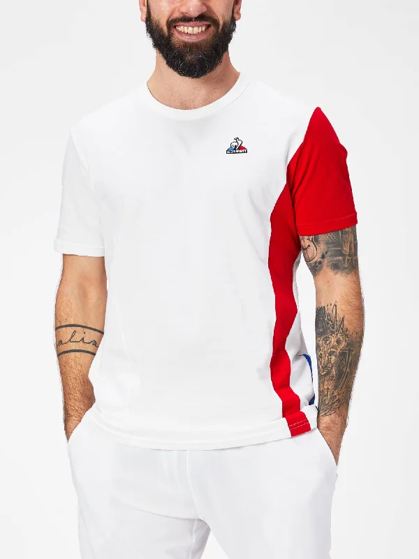 Low Prices Le Coq Sportif TRI Tee SS N'1 M - Mens - Red/White