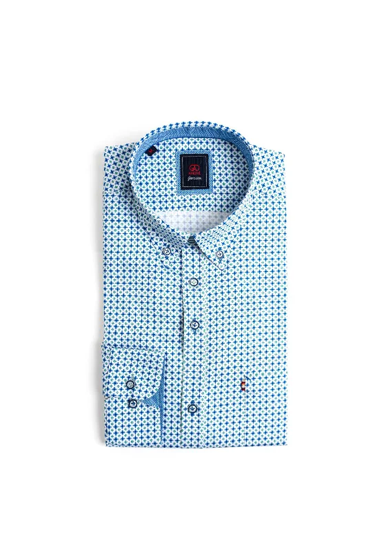 Weekend Offers That Shine Andre Florence Long Sleeve Shirt, Green Multi