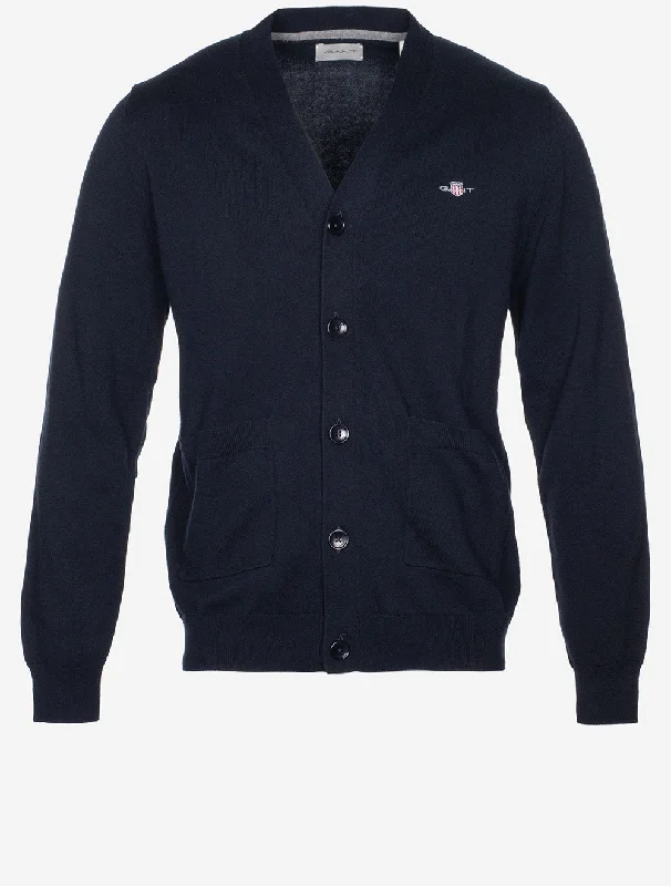 Mega Sale Classic Cotton V Cardigan Evening Blue
