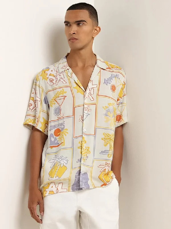 Weekend Bargains to Sizzle Nuon Multicolour Summer-Inspired Relaxed-Fit Shirt