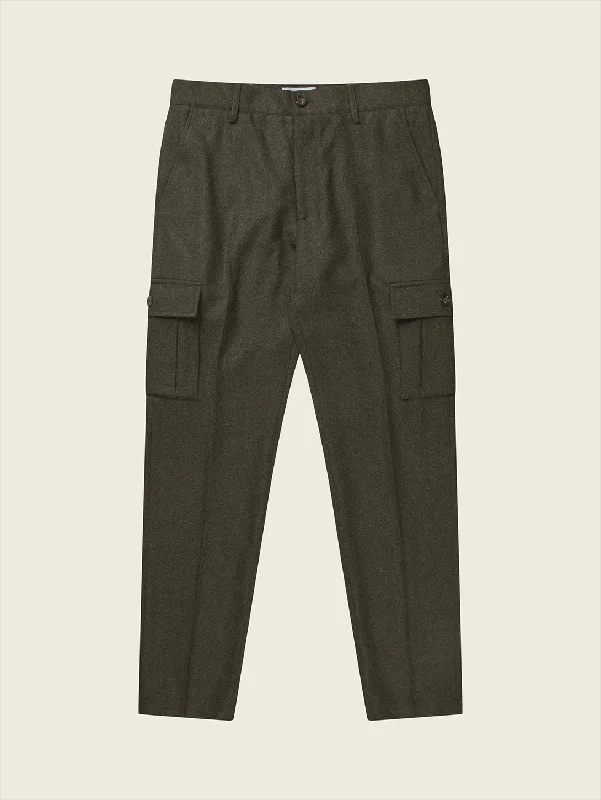 Weekend Bargains to Love Como Cargo Suit Pants - Forest Green Mélange