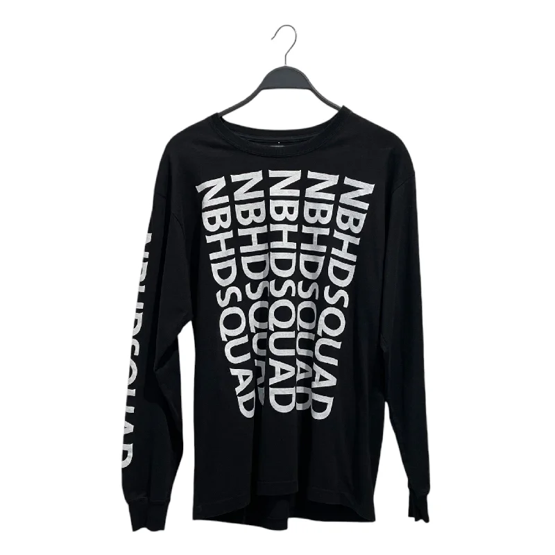 Today’s Special NEIGHBORHOOD/LS T-Shirt/L/Cotton/BLK/All Over Print/REPEAT LOGO