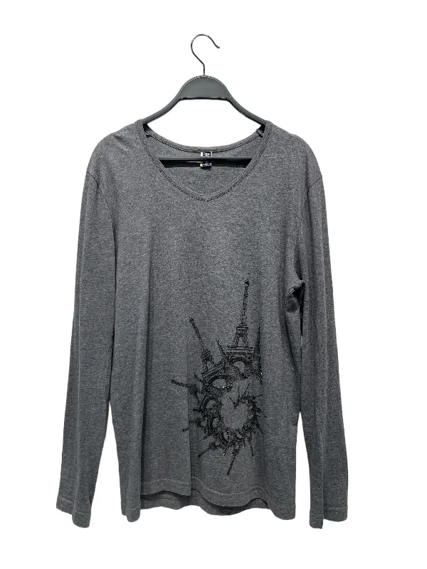 Weekend Savings Delight Jean Paul Gaultier/LS T-Shirt/M/Cotton/GRY/EIFEL TOWER