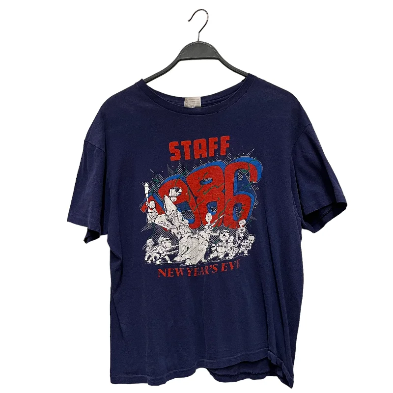 Incredible Offers Vintage///T-Shirt/XL/Cotton/NVY//Graphic/M [Casual] American Casual/BILL GRAHAM 1986 STAFF