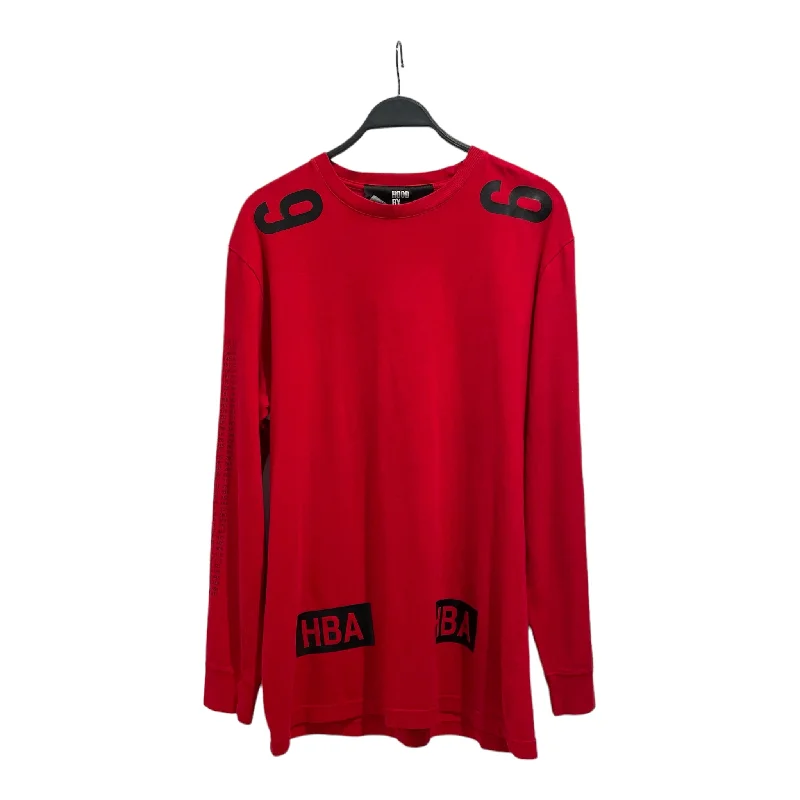 Unmissable Offer HOOD BY AIR./LS T-Shirt/L/Cotton/RED/Graphic/number sleeve