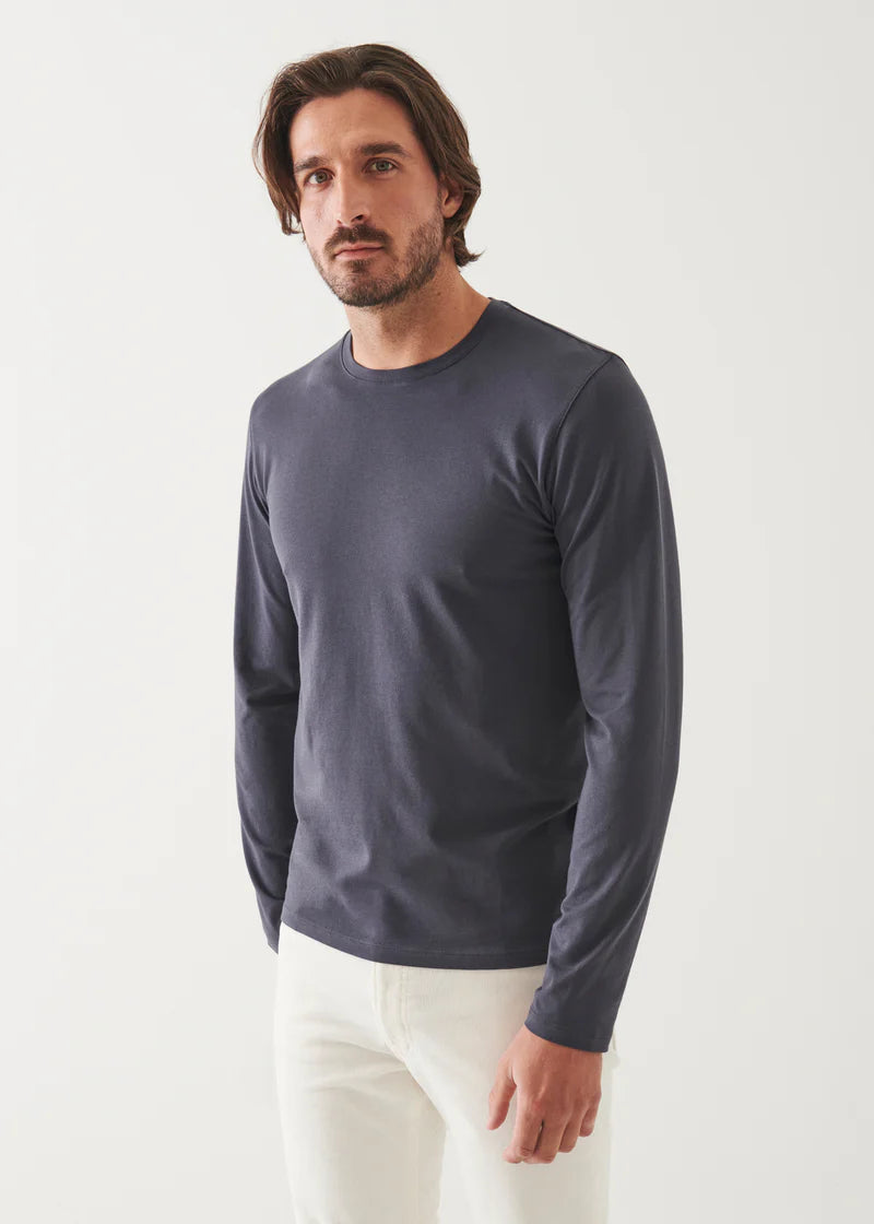 Price Reduction Pima cotton stretch long sleeve t-shirt - CONSTELLATION