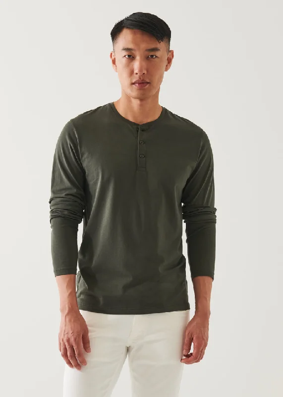 Act Now PIMA COTTON STRETCH HENLEY - NORI