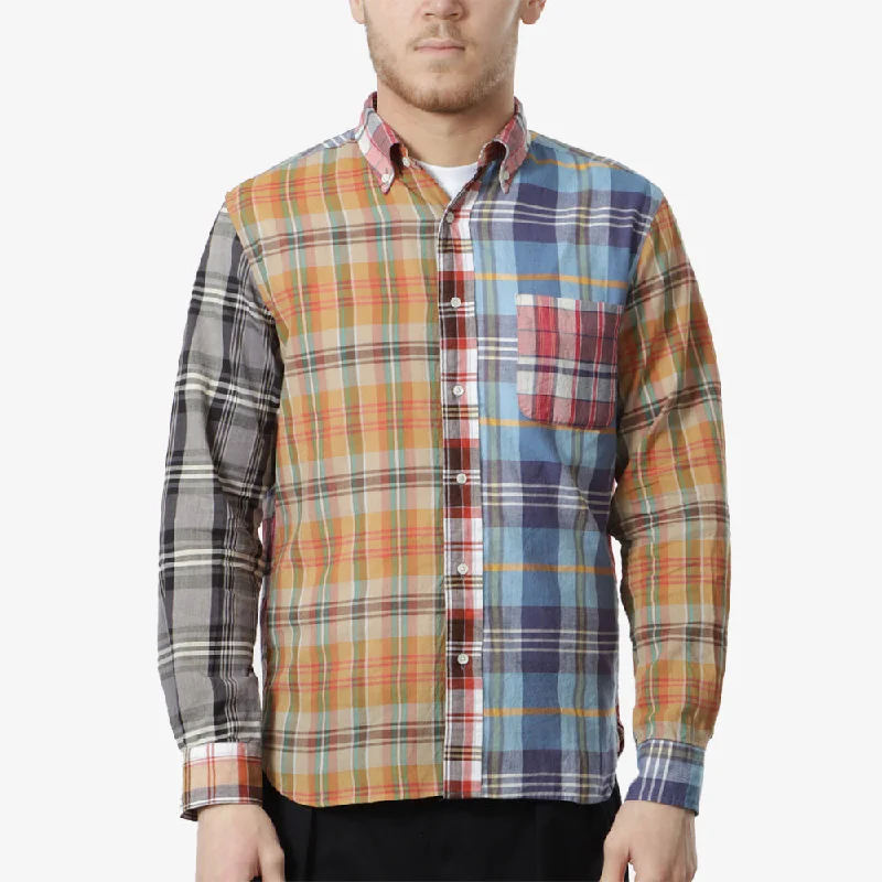Don't Wait Beams Plus Button Down Madras Panel Shirt